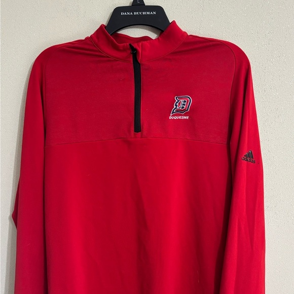 Adidas Duquesne Dukes Red Quarter Zip Pullover Women’s Small NCAA Game Day Top - Picture 2 of 4
